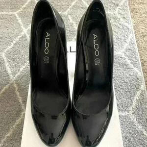 ALDO black pumps patent leather size 7